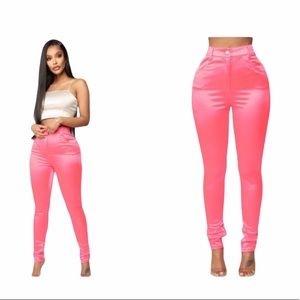 ARMANI Jeans Coral Pink Long Leg Authentic Hi-Rise